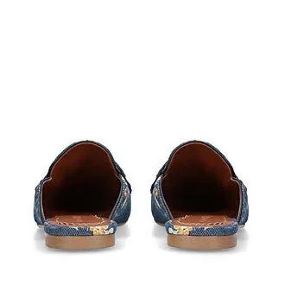 Coach Women's Floral Studded Denim Mules - Picture 3 of 9